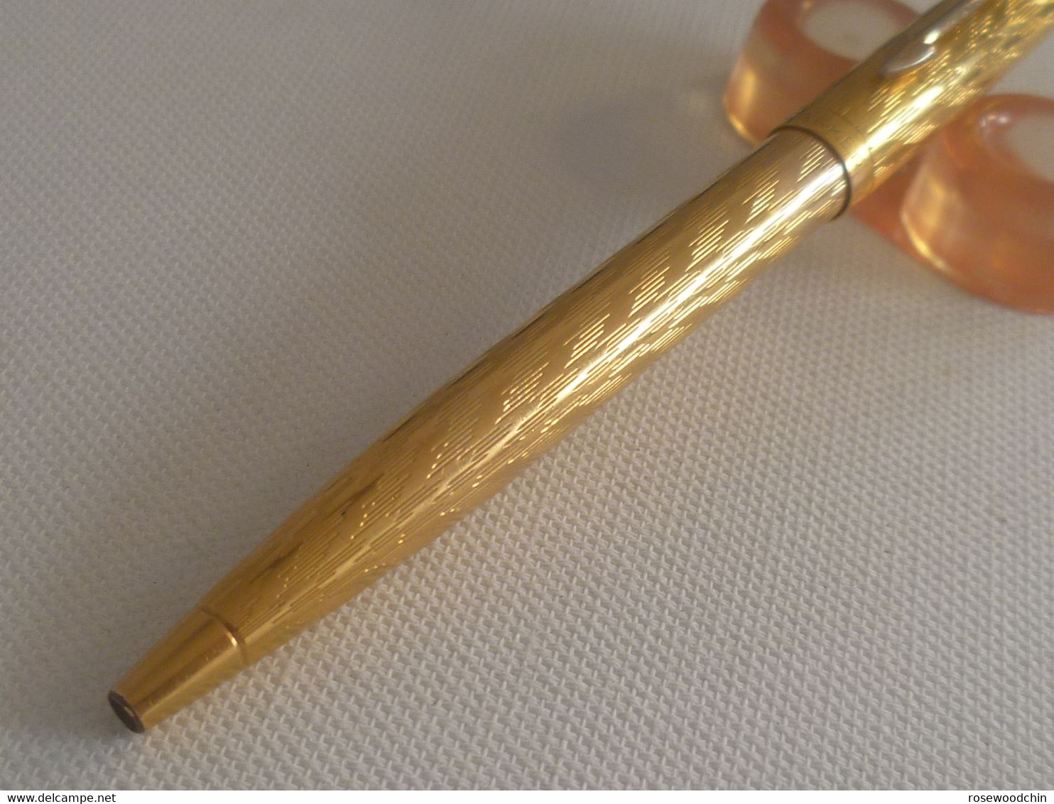 Authentic Vintage Parker 75 Classic Gold Plated Ball Point Pen France (#53) - Stylos