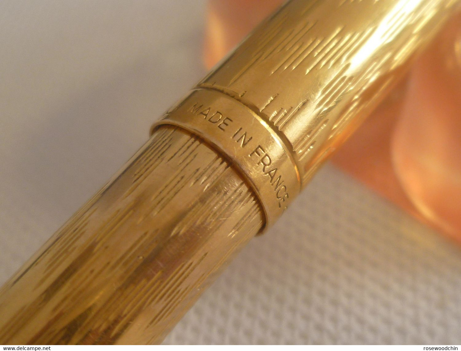 Authentic Vintage Parker 75 Classic Gold Plated Ball Point Pen France (#53) - Stylos
