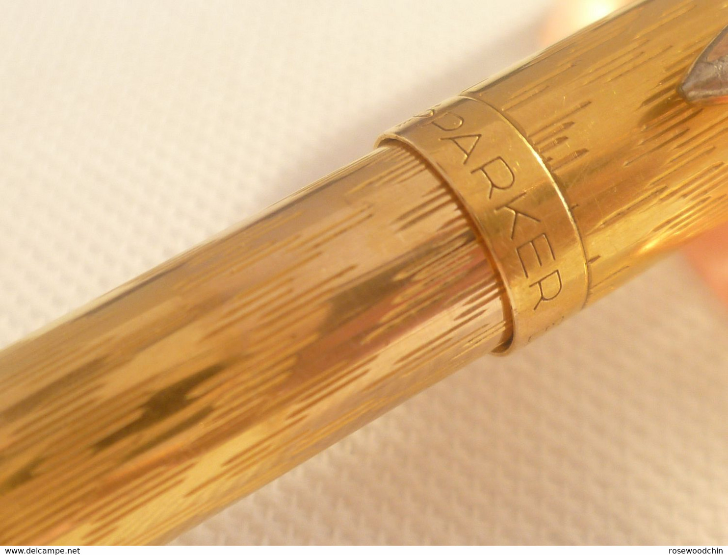 Authentic Vintage Parker 75 Classic Gold Plated Ball Point Pen France (#53) - Stylos