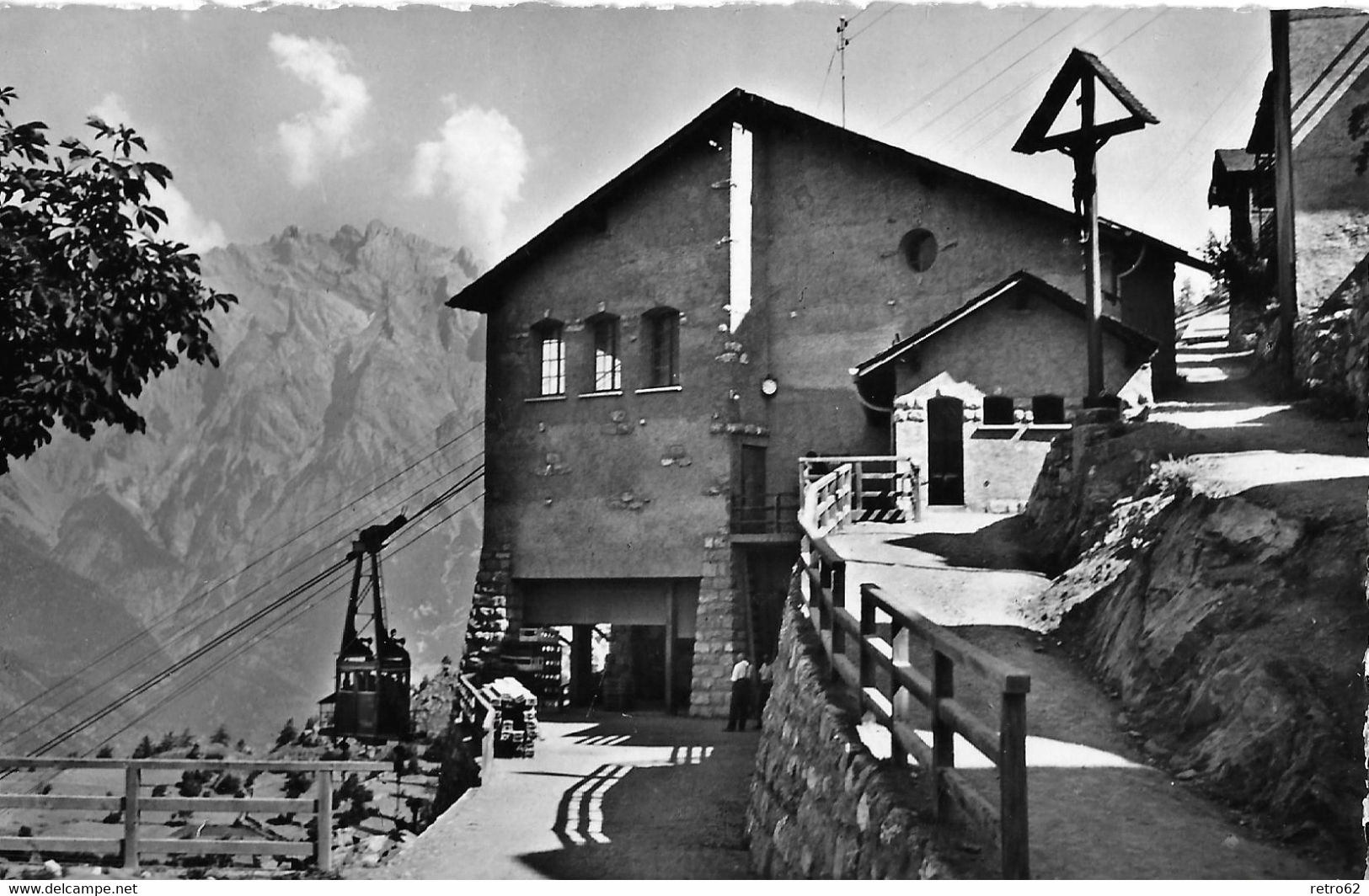 ISÉRABLES → La Station Du Téléférique Et Le Haut De Cry Anno 1951 - Isérables