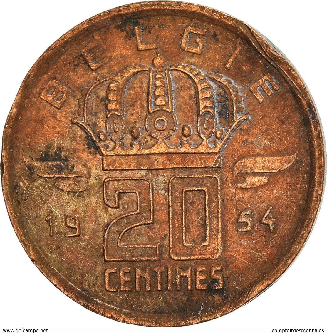 Monnaie, Belgique, 20 Centimes, 1954 - 20 Cents