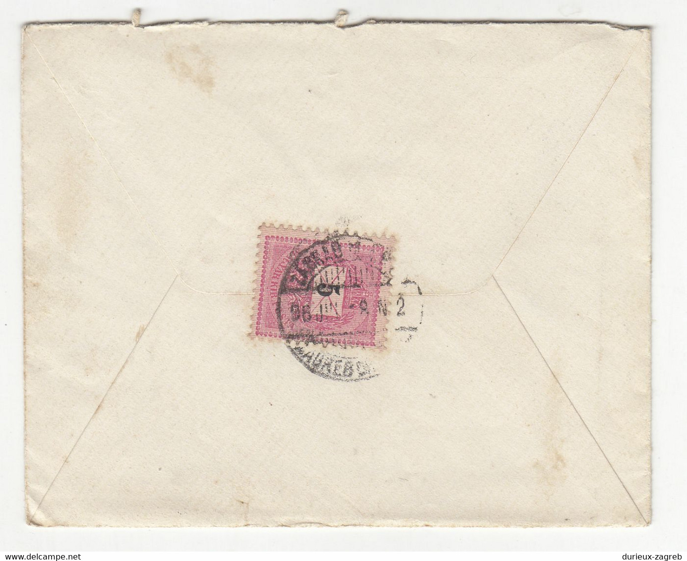 Hungary Letter Cover Posted 1896 Zagreb To Zajezda B220310 - Croatia