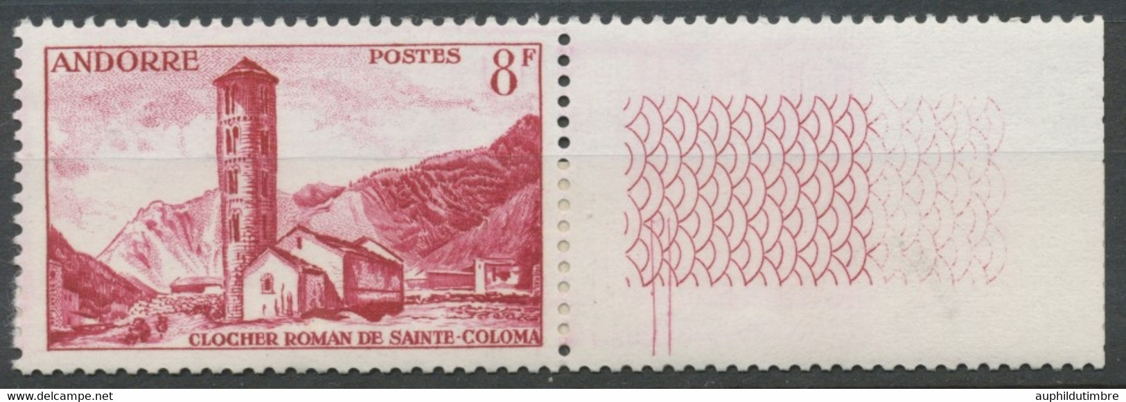 Andorre Français N°143, 8f. Brun Carminé NEUF** ZA143 - Neufs