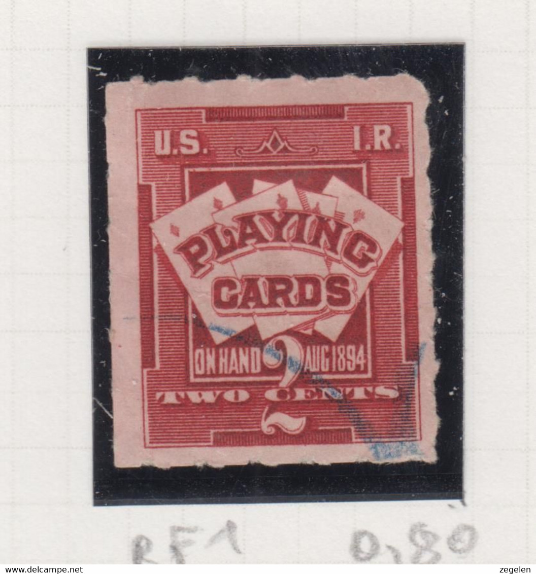 Verenigde Staten Scott Cataloog Revenue Stamps Playing Cards RE1 - Revenues