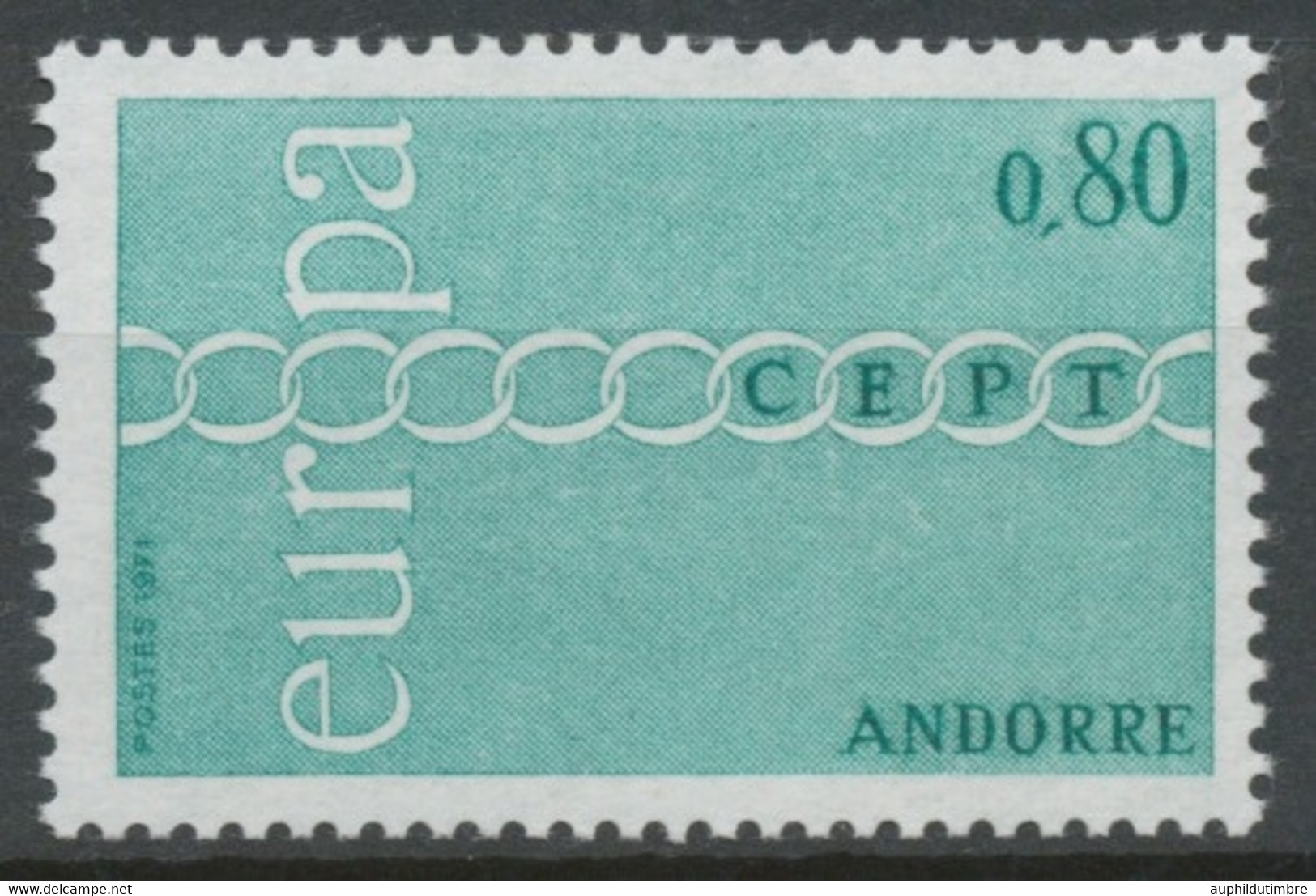 Andorre Français N°213 80c. émeraude NEUF** ZA213 - Ongebruikt