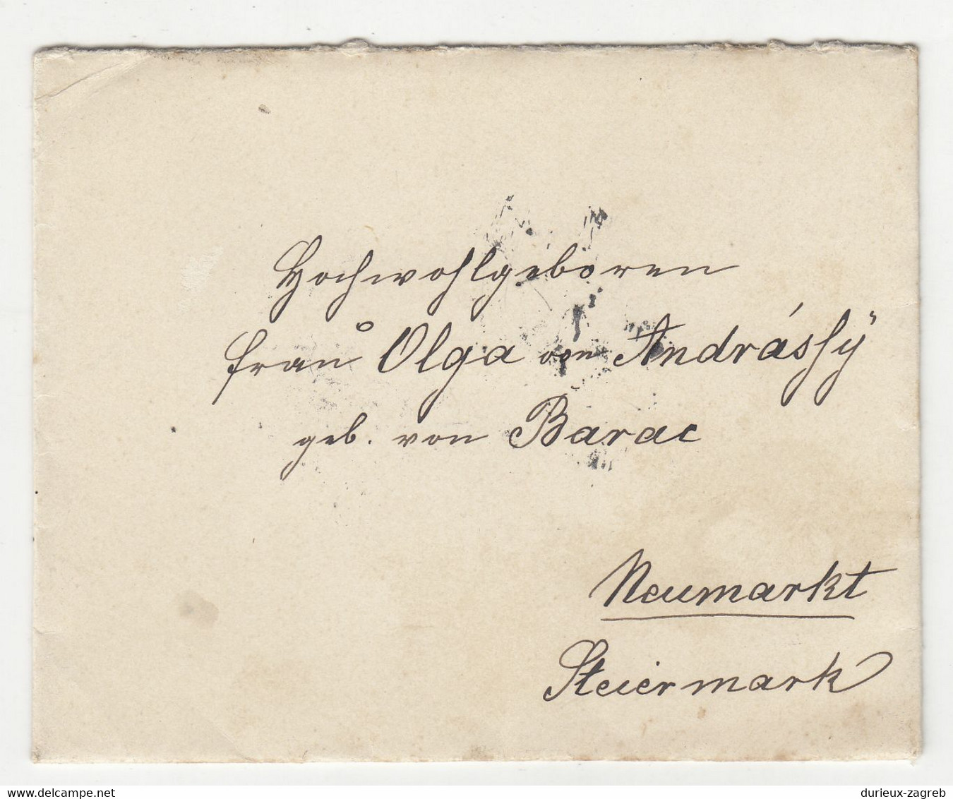 Hungary Letter Cover Posted 190? Zagreb To Neumarkt B220310 - Croatia