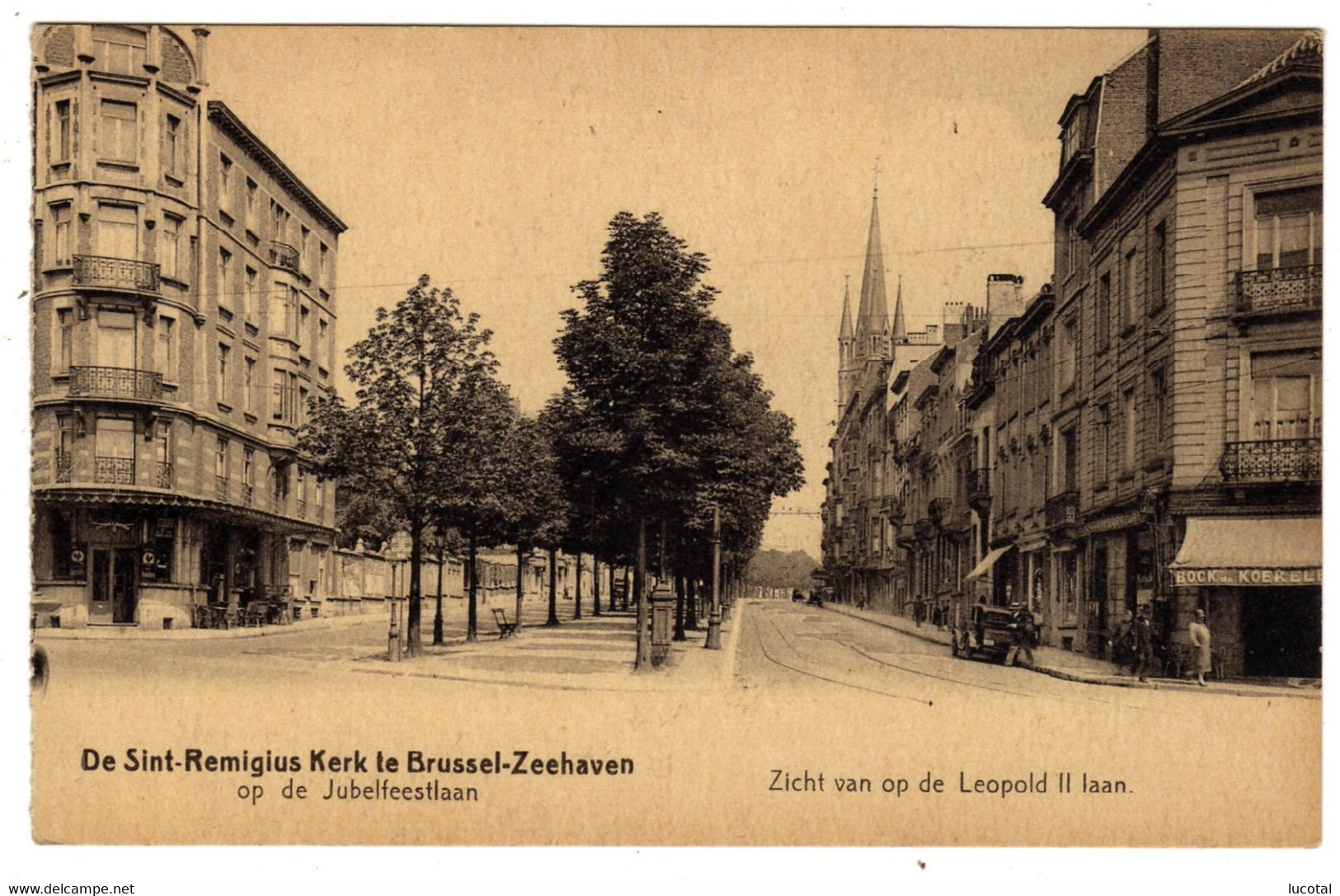 Brussel - Molenbeek - Sint Remigius Kerk Te Brussel Zeehaven Op De Jubelfeestlaan - Zicht Van Op De Leopold II Laan. - Molenbeek-St-Jean - St-Jans-Molenbeek