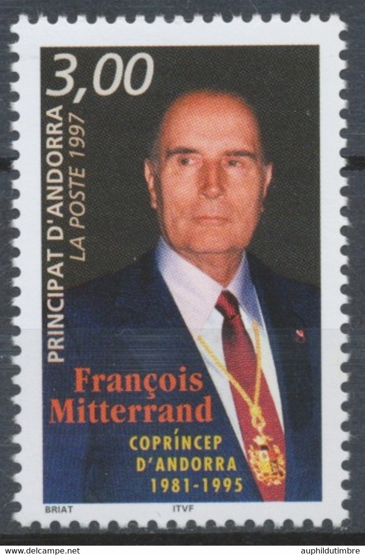 Andorre Français N°484 3f. Portrait NEUF** ZA484 - Ungebraucht