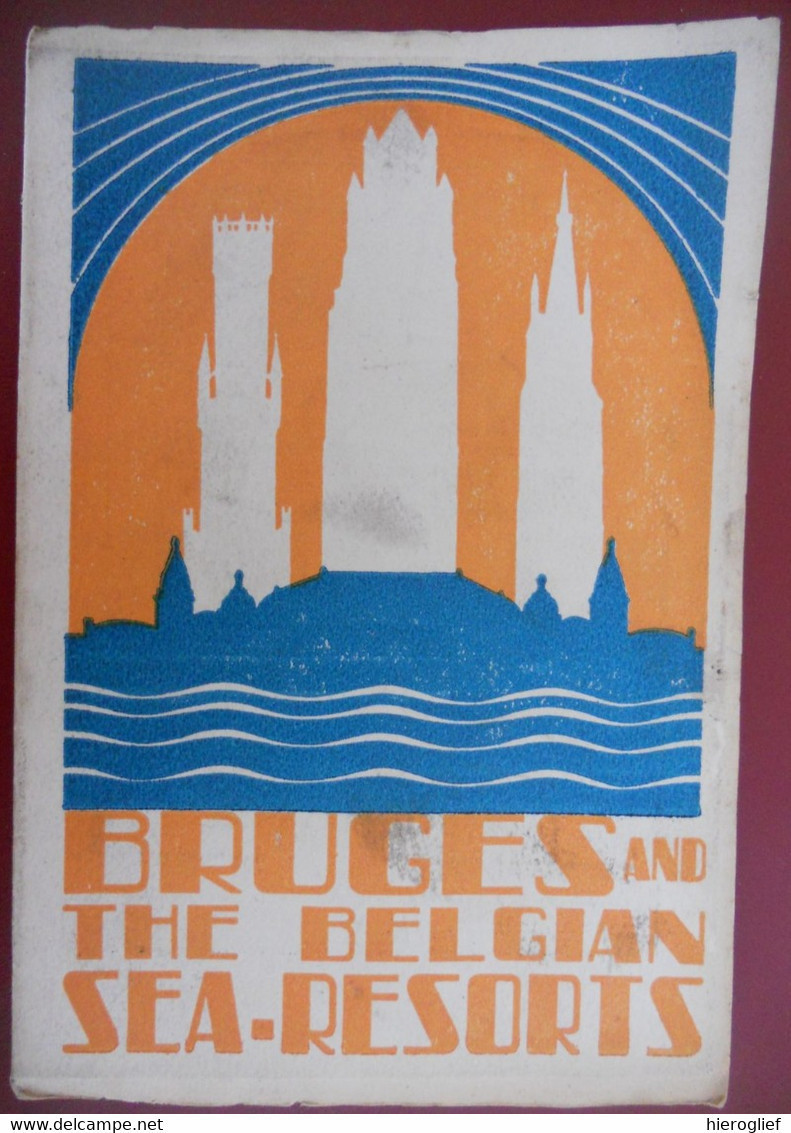 BRUGES AND THE BELGIAN SEA-RESORTS Guide Jean Franck 1929 Oostende Nieuwpoort Wenduine Knokke Heist Koksijde Brugge - Europa