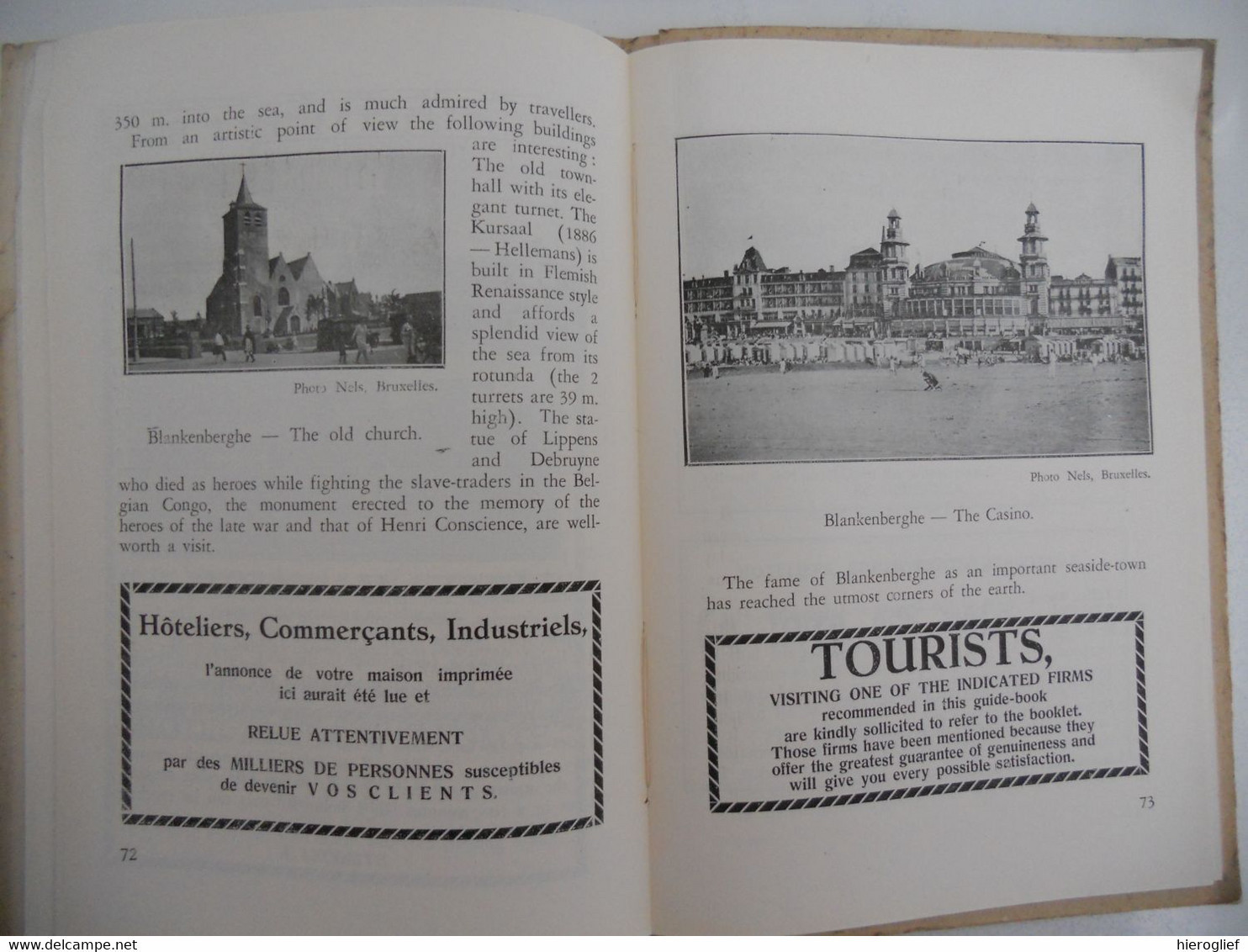 BRUGES AND THE BELGIAN SEA-RESORTS guide Jean Franck 1929 oostende nieuwpoort wenduine knokke heist koksijde brugge