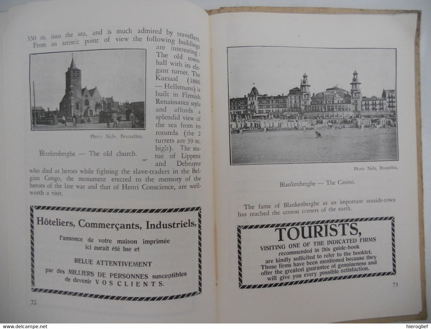 BRUGES AND THE BELGIAN SEA-RESORTS guide Jean Franck 1929 oostende nieuwpoort wenduine knokke heist koksijde brugge