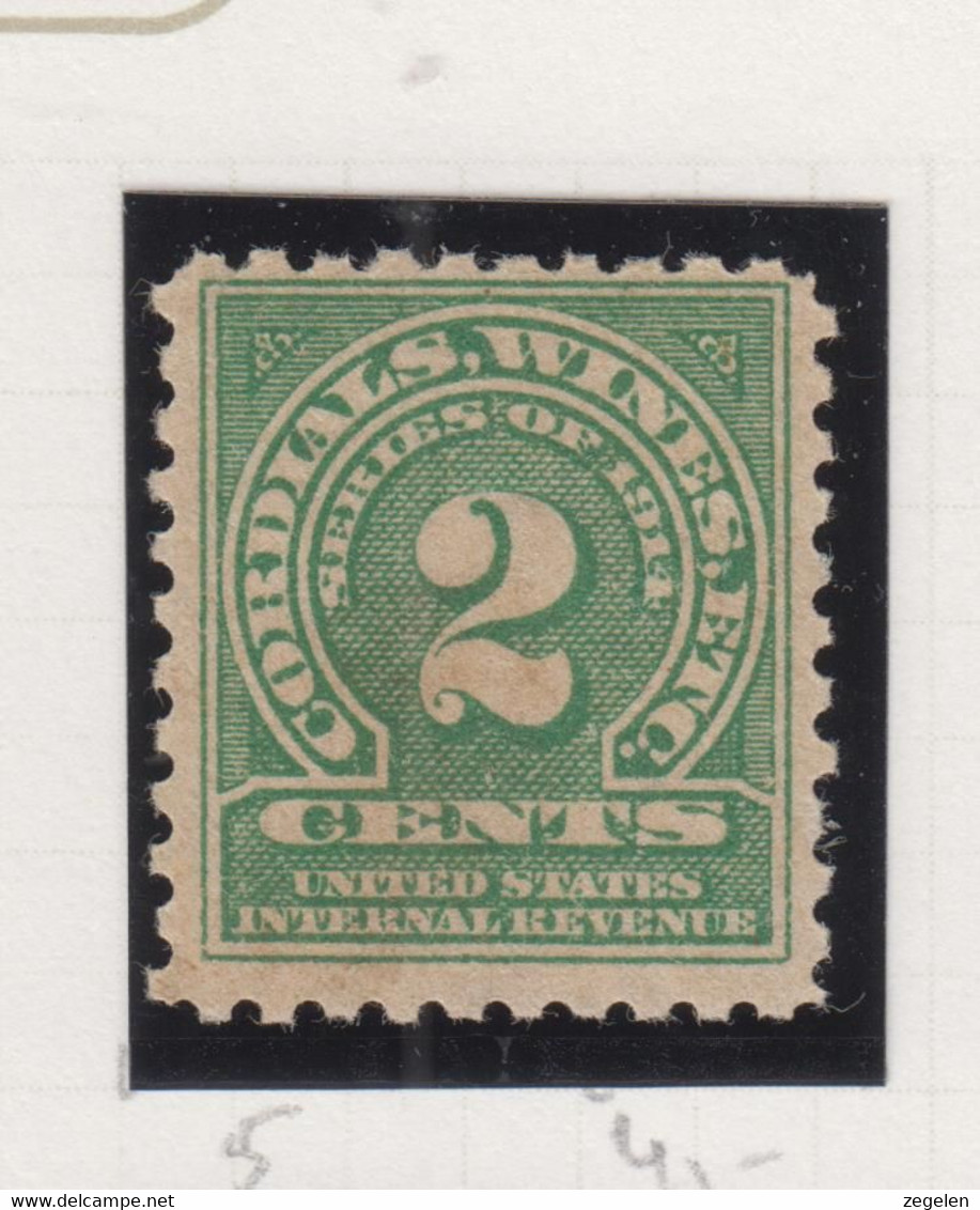 Verenigde Staten Scott Cataloog Revenue Stamps Cordials/Wines RE5 - Revenues