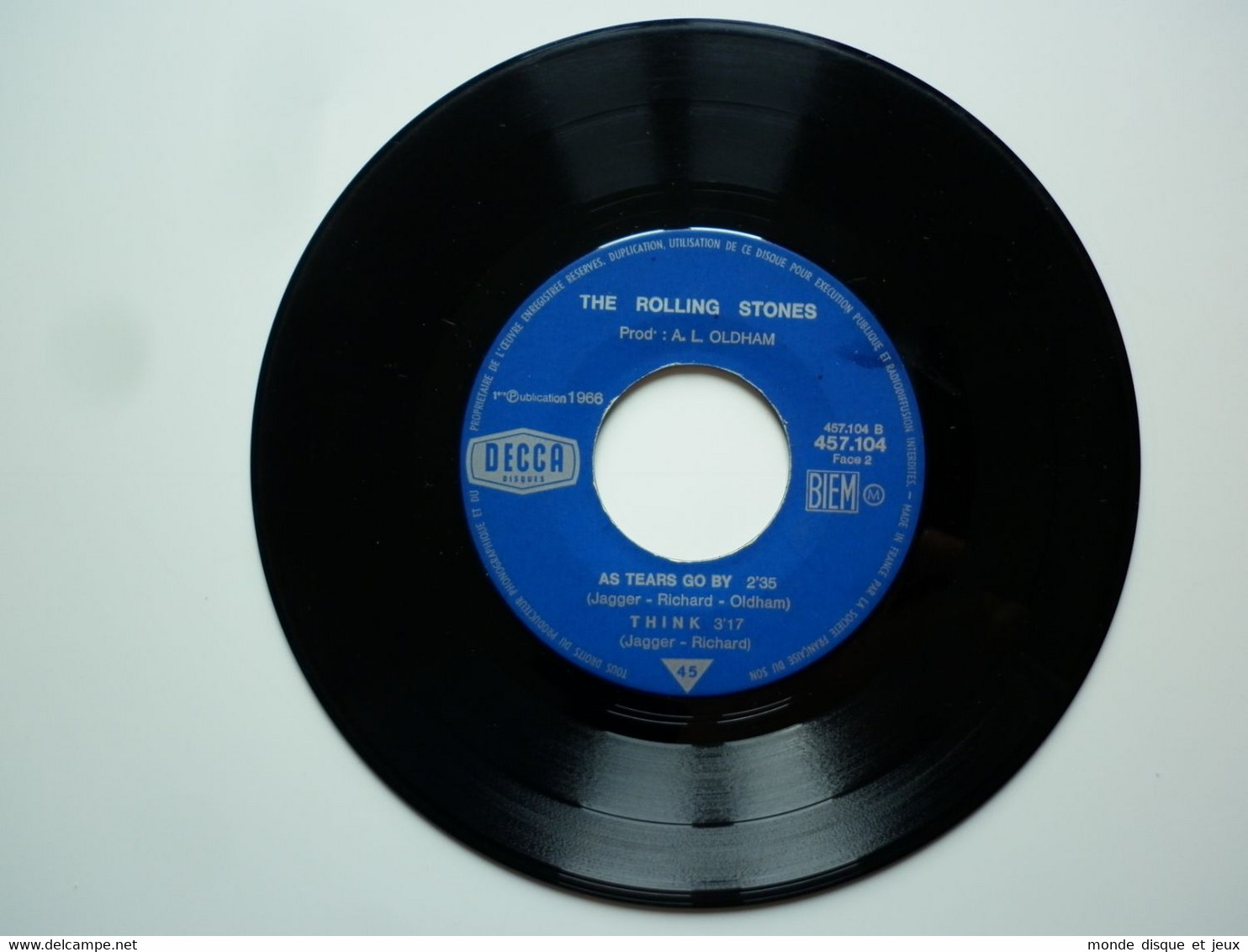 The Rolling Stones 45Tours EP Vinyle As Tears Go By / 19th Nervous Breakdown A.C.E.M. 4-66 - 45 T - Maxi-Single