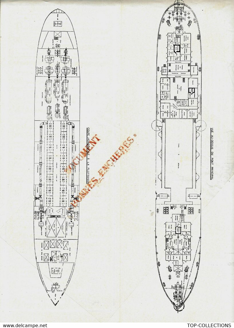 COMPAGNIE UNIVERSELLE CANAL DE SUEZ NAVIRE DRAGUE ASPIRATRICE Paul Solente  1950 DOCUMENTATION - Maschinen