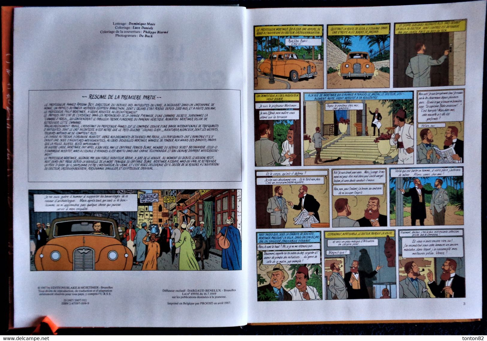 E.P. Jacobs - Le Mystère De La Grande Pyramide - Tome 2  - Éditions Dargaud - ( 1987) . - Blake & Mortimer