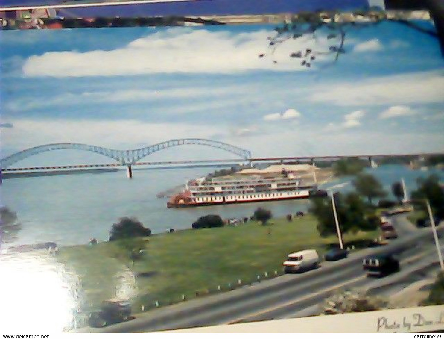 USA -Hernando BRIDGE The Memphis Waterfront VB1985 IO6484 - Memphis