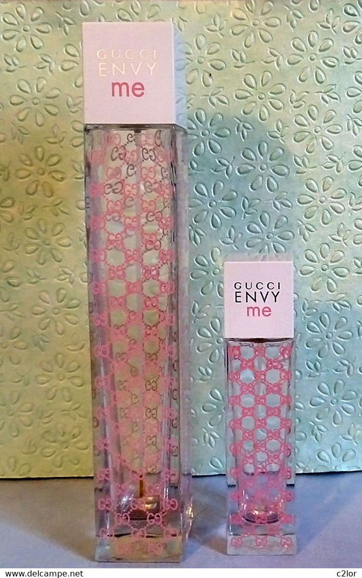 Lot 2 Flacons  " ENVY ME "  De GUCCI Eau DeToilette 100 ET 30 Ml VIDES - Frascos (vacíos)