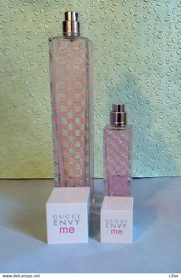 Lot 2 Flacons  " ENVY ME "  De GUCCI Eau DeToilette 100 ET 30 Ml VIDES - Flacons (vides)