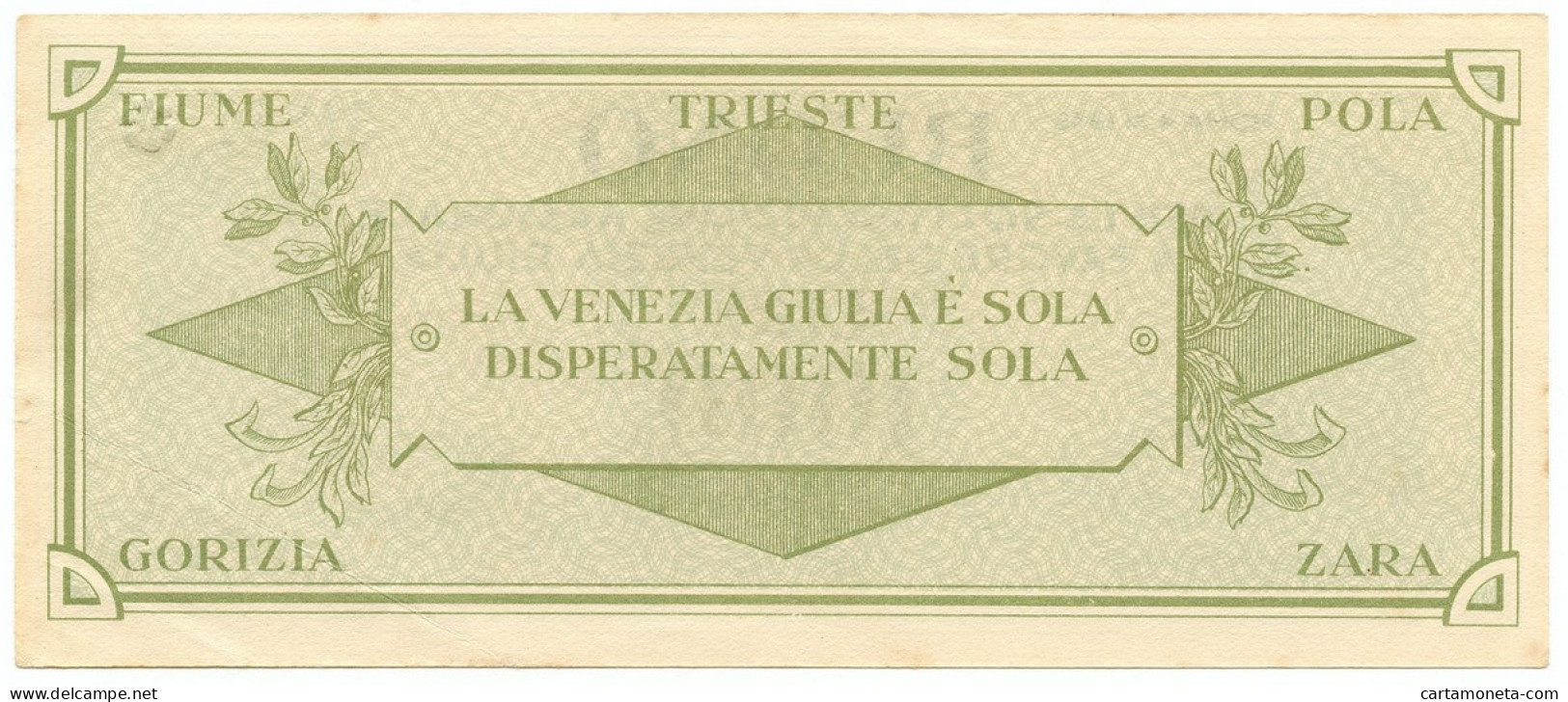 1000 LIRE BUONO SOTTOSCRIZIONE NAZIONALE A FAVORE VENEZIA GIULIA 04/11/1945 SPL- - Autres & Non Classés