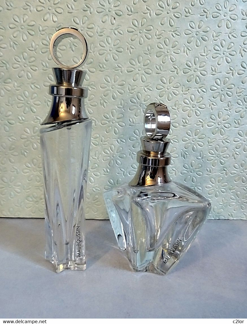 Lot 2 Flacons  " MAUBOUSSIN "  Eau De Parfum 50 Et 30 Ml VIDES - Bottles (empty)