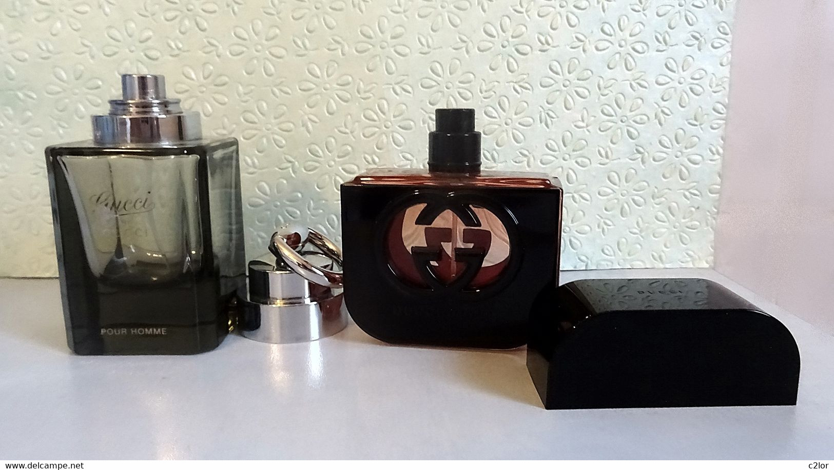 Lot 2 Flacons   " GUCCI "  Gucci Guilty Et Gucci By Gucci  Eaux De Toilette 50 Ml VIDES - Frascos (vacíos)