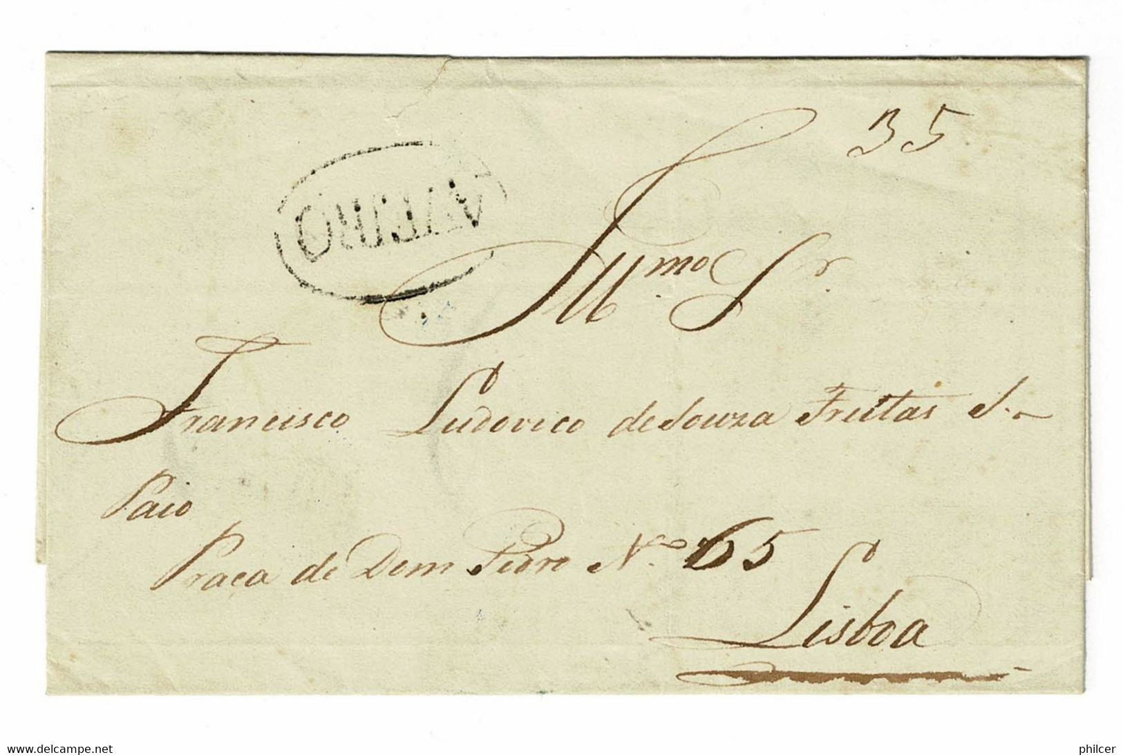 Portugal, 1843, Aveiro-Lisboa - ...-1853 Prephilately