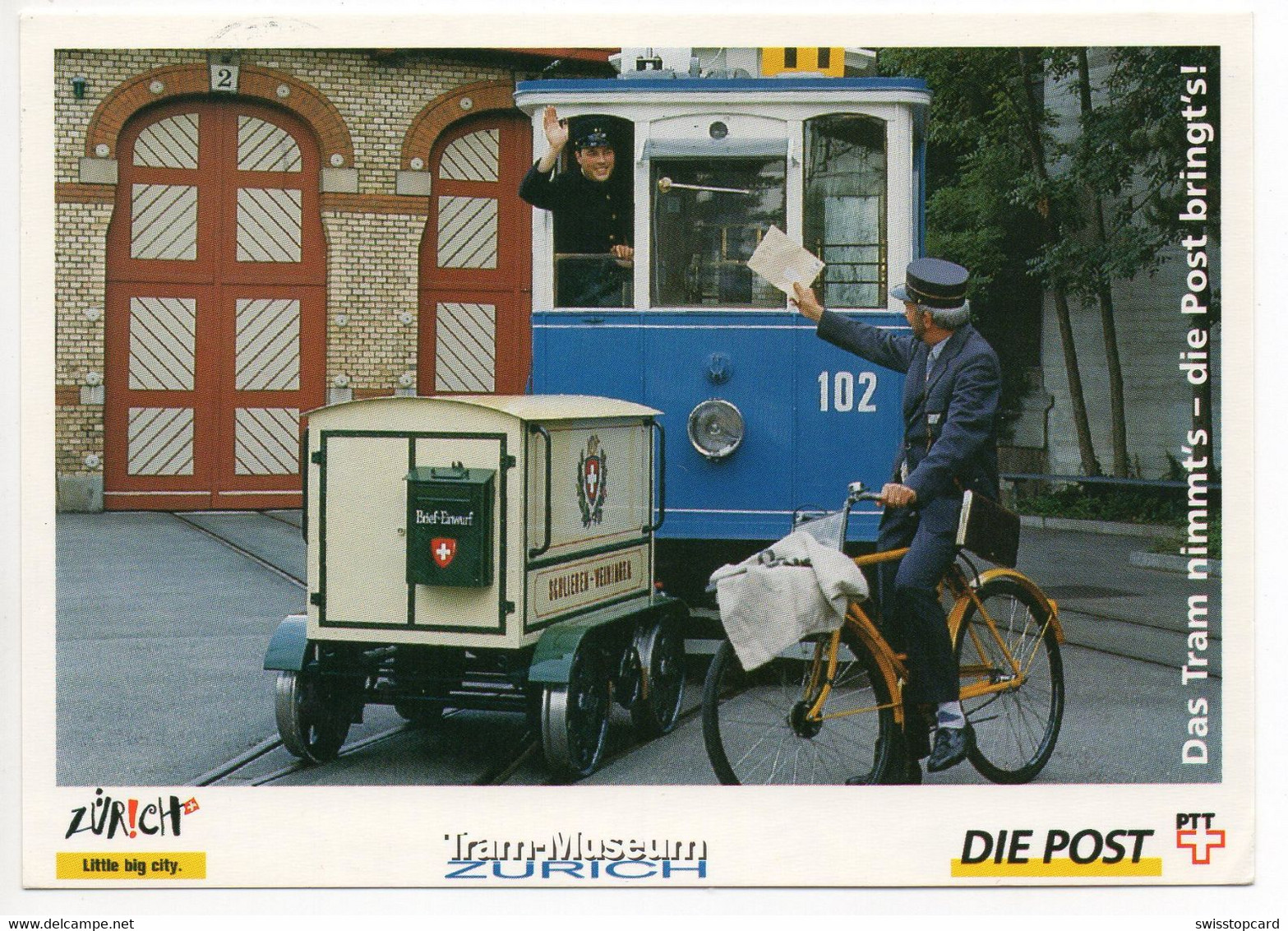 ZÜRICH Strassenbahn Tram Museum Post Rolli Von 1900-1910 Im Verkehr Zw. Schlieren U. Weiningen - Schlieren