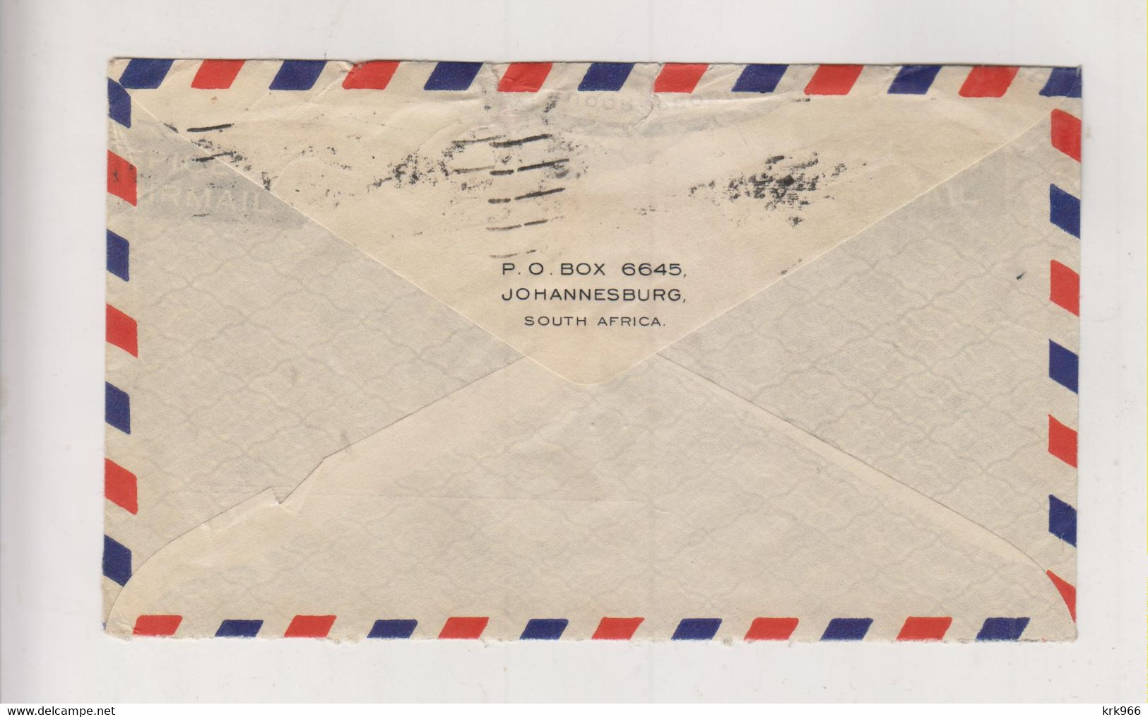 SOUTH AFRICA 1956 JOHANNESBURG Nice Airmail Cover To Yugoslavia - Poste Aérienne