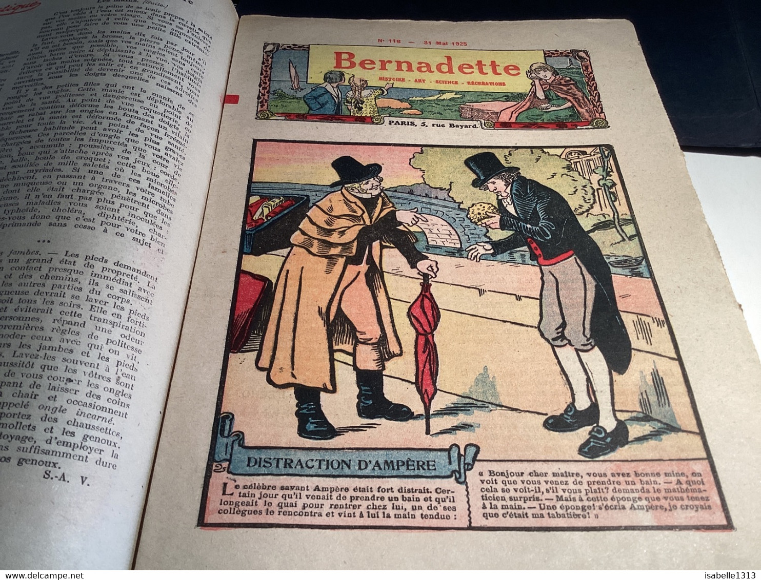 Bernadette Revue Hebdomadaire Illustrée Rare  1925  Curé D Ars Distraction  D Ampère Louis XVI - Bernadette