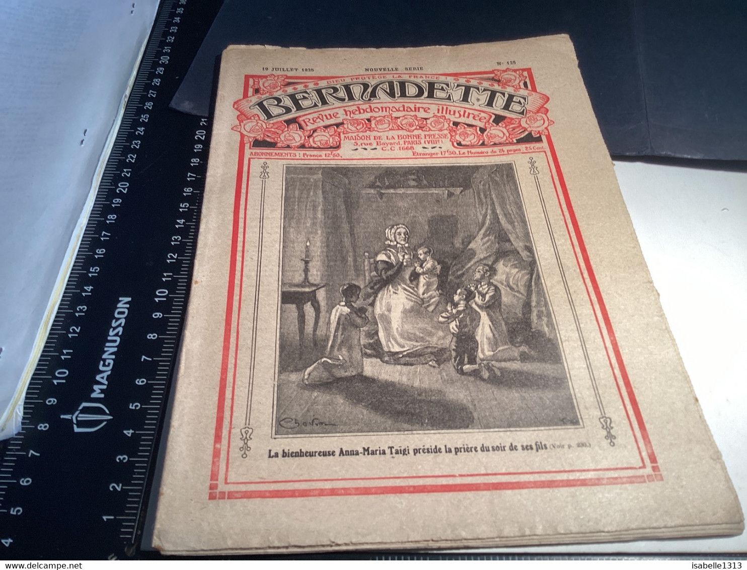 Bernadette Revue Hebdomadaire Illustrée Rare  1925 L’exploit D Olaf - Bernadette