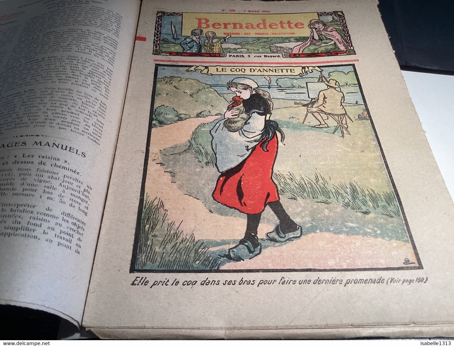 Bernadette Revue Hebdomadaire Illustrée Rare  1925  Le Coq Danette D Annette - Bernadette