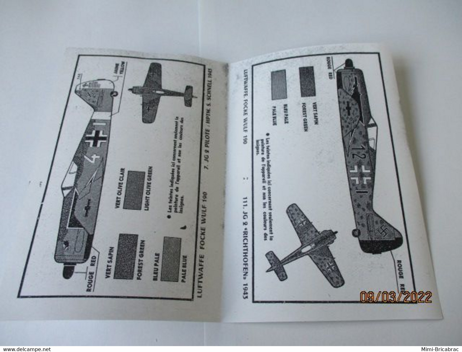 ABT322 Très Rare Décal Années 60/70 ABT : 1/72e LUFTWAFFE JG2 FOCKE-WULF 190 Tel Que Sur La Photo Ni + Ni - - Transfer