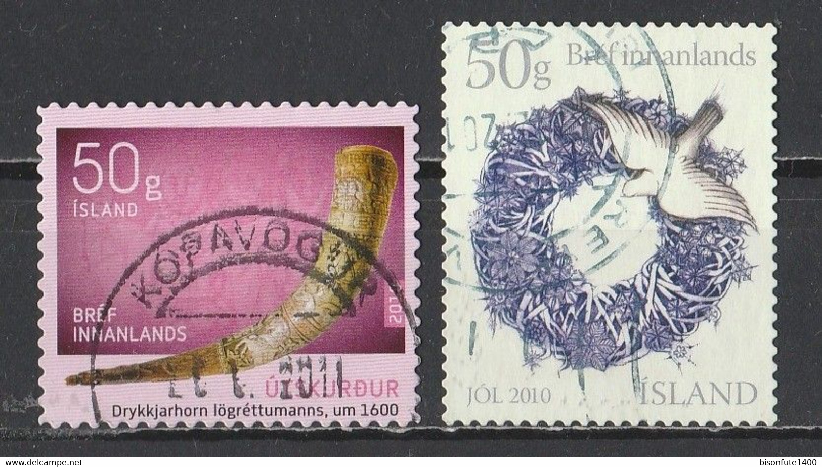 Islande 2010 : Timbres Yvert & Tellier N° 1191 Et 1223 Oblitérés. - Usati