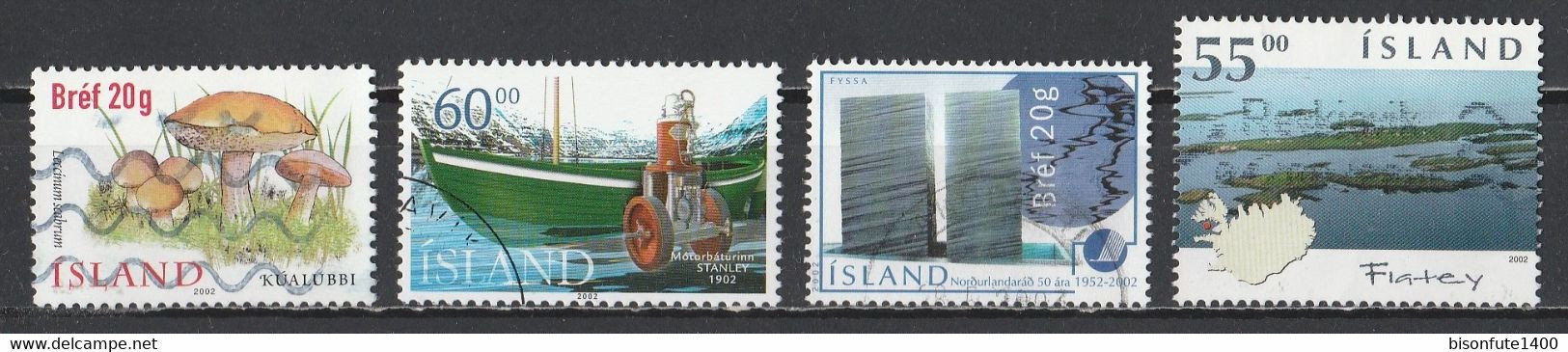 Islande 2002 : Timbres Yvert & Tellier N° 928 - 930 - 935 Et 948 Oblitérés. - Gebruikt