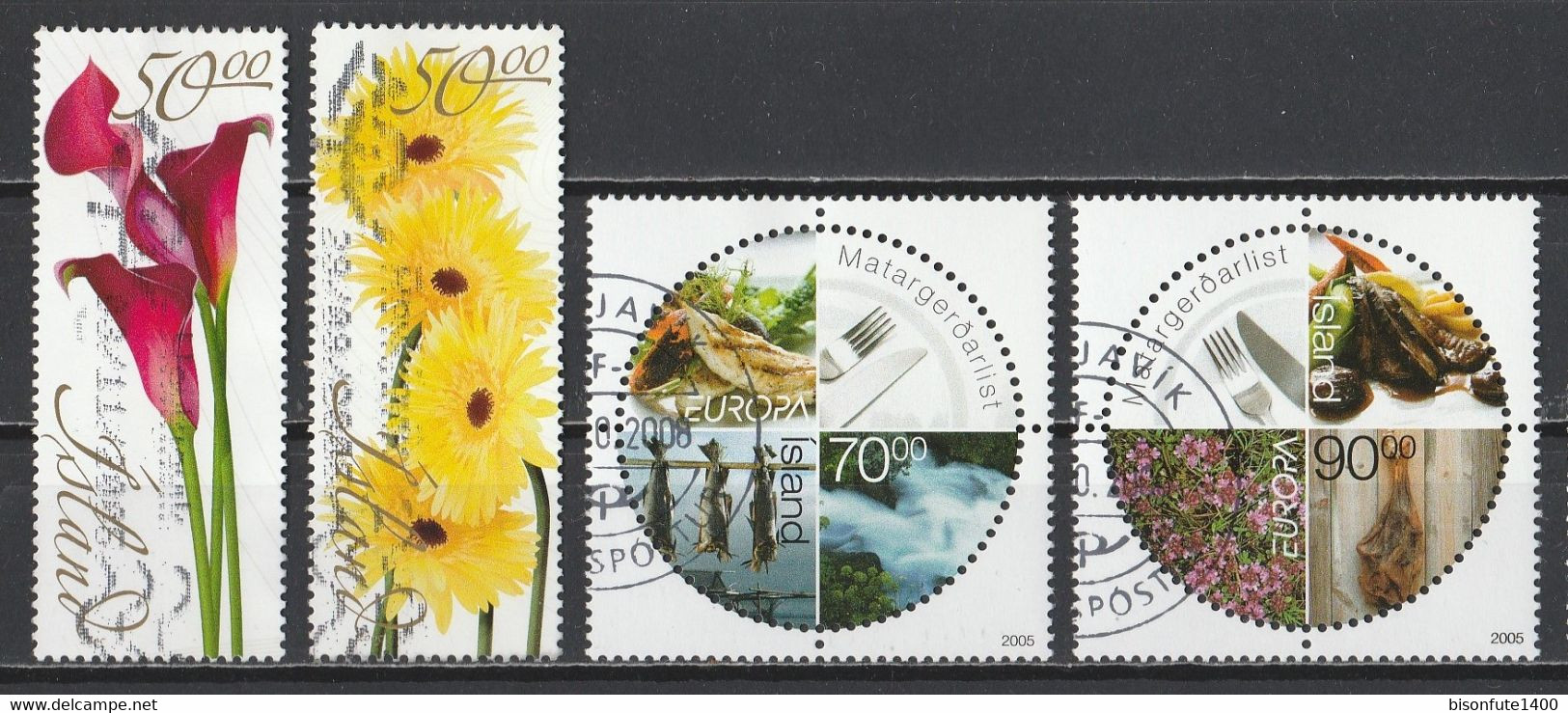 Islande 2005 : Timbres Yvert & Tellier N° 1017 - 1018 - 1030 - 1031 - 1038 Et 1041 Oblitérés. - Used Stamps