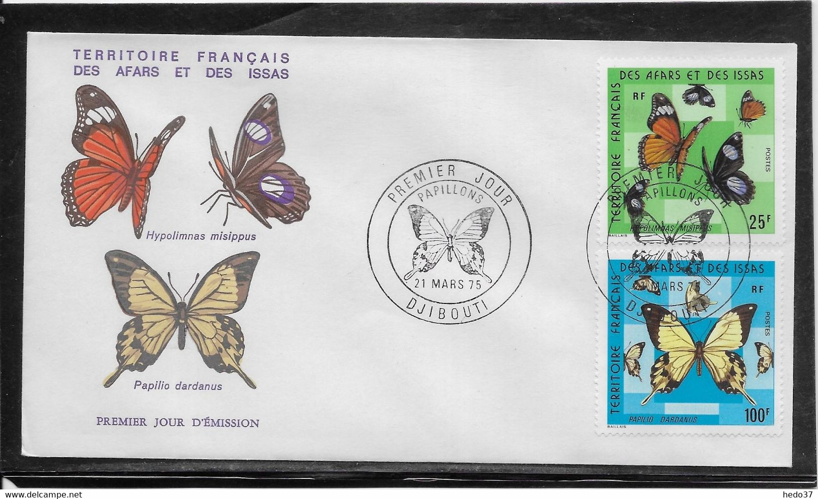 Afras Et Issas - Papillons - Enveloppe 1er Jour - TB - Storia Postale