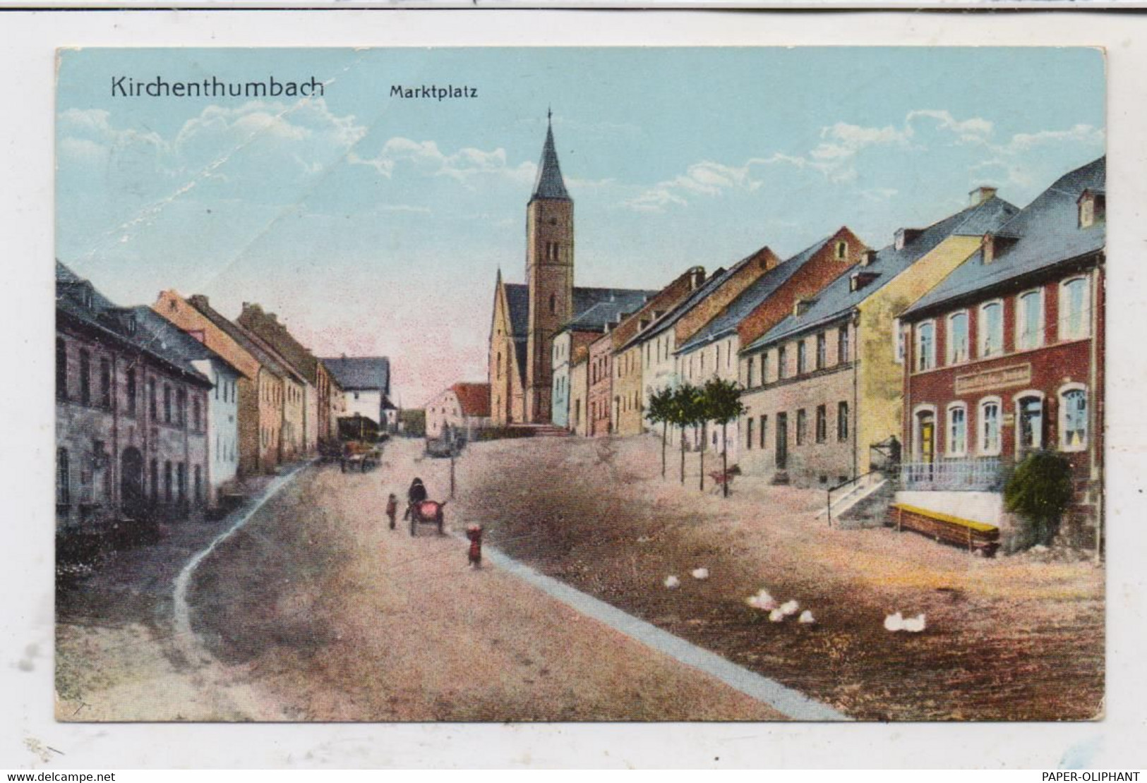 8575 KIRCHENTHUMBACH, Marktplatz, 1926, Druckstelle - Neustadt Waldnaab