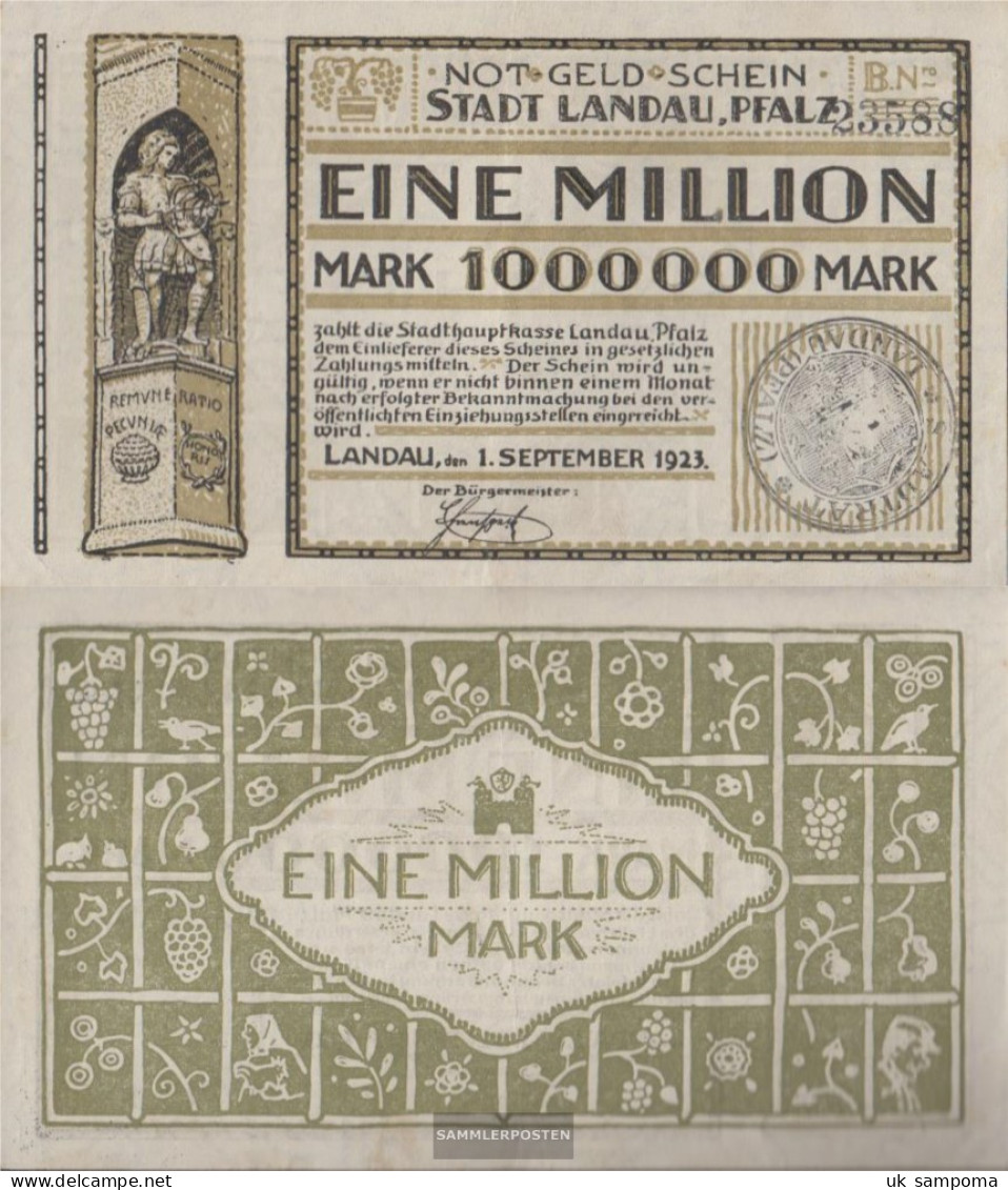 Landau Inflationsgeld City Landau Used (III) 1923 1 Million Mark - 1 Miljoen Mark