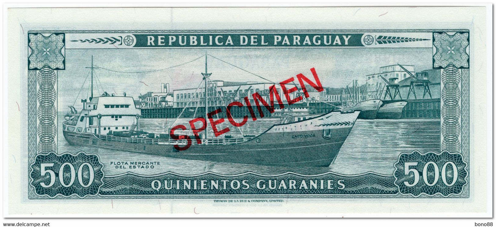 PARAGUAY,500 GUARANIES,L.1952 ( 1979 ),P.200b,SPECIMEN,UNC - Paraguay