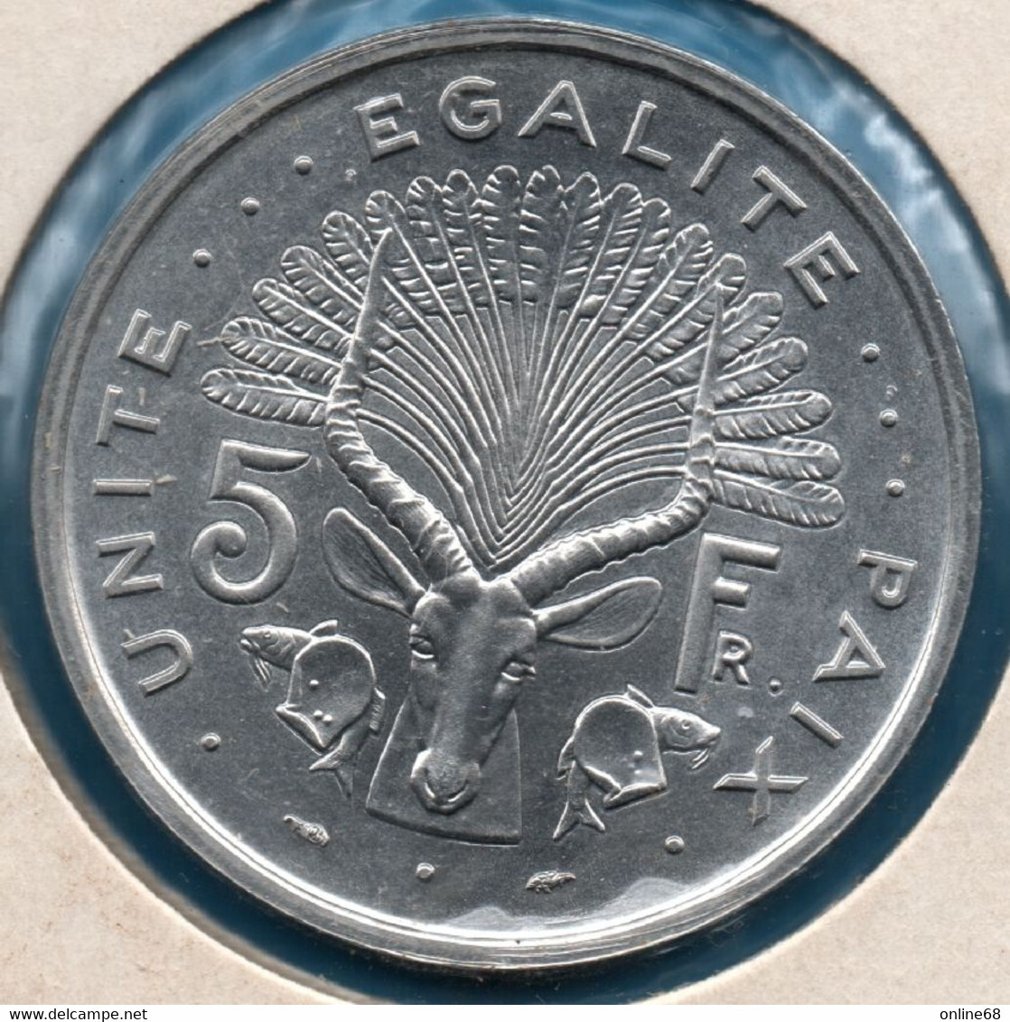 DJIBOUTI 5 FRANCS 1977 ESSAI KM# 22 Antilope - Gibuti