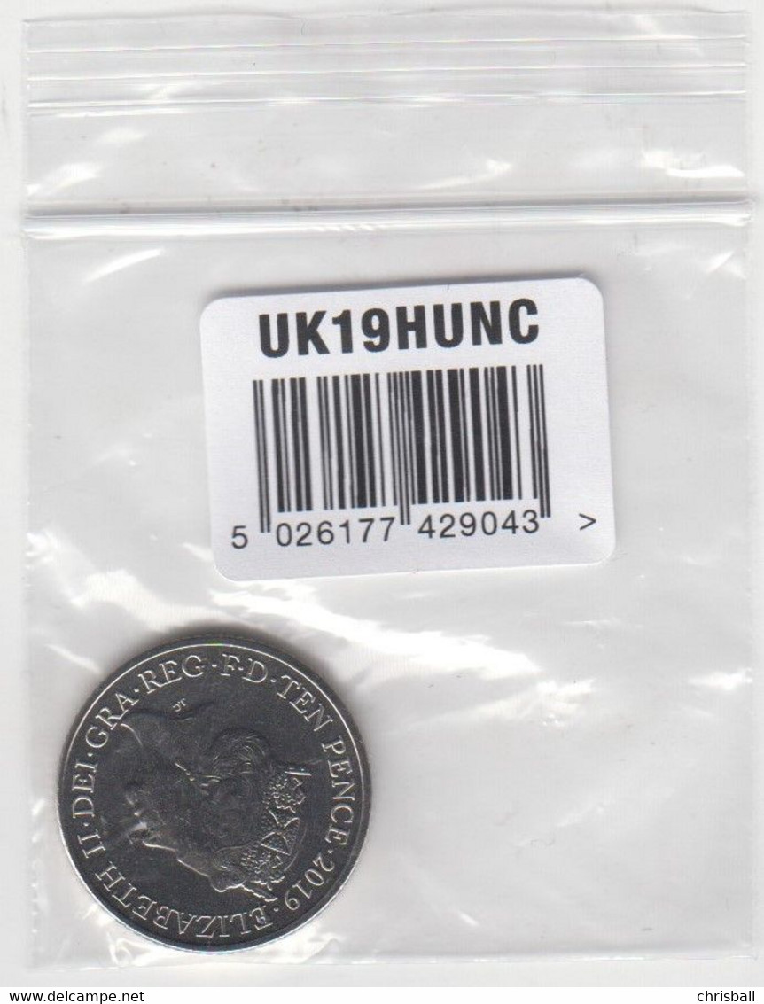 Great Britain UK 10p Coin 2019 A-Z (H - Houses) - 10 Pence & 10 New Pence