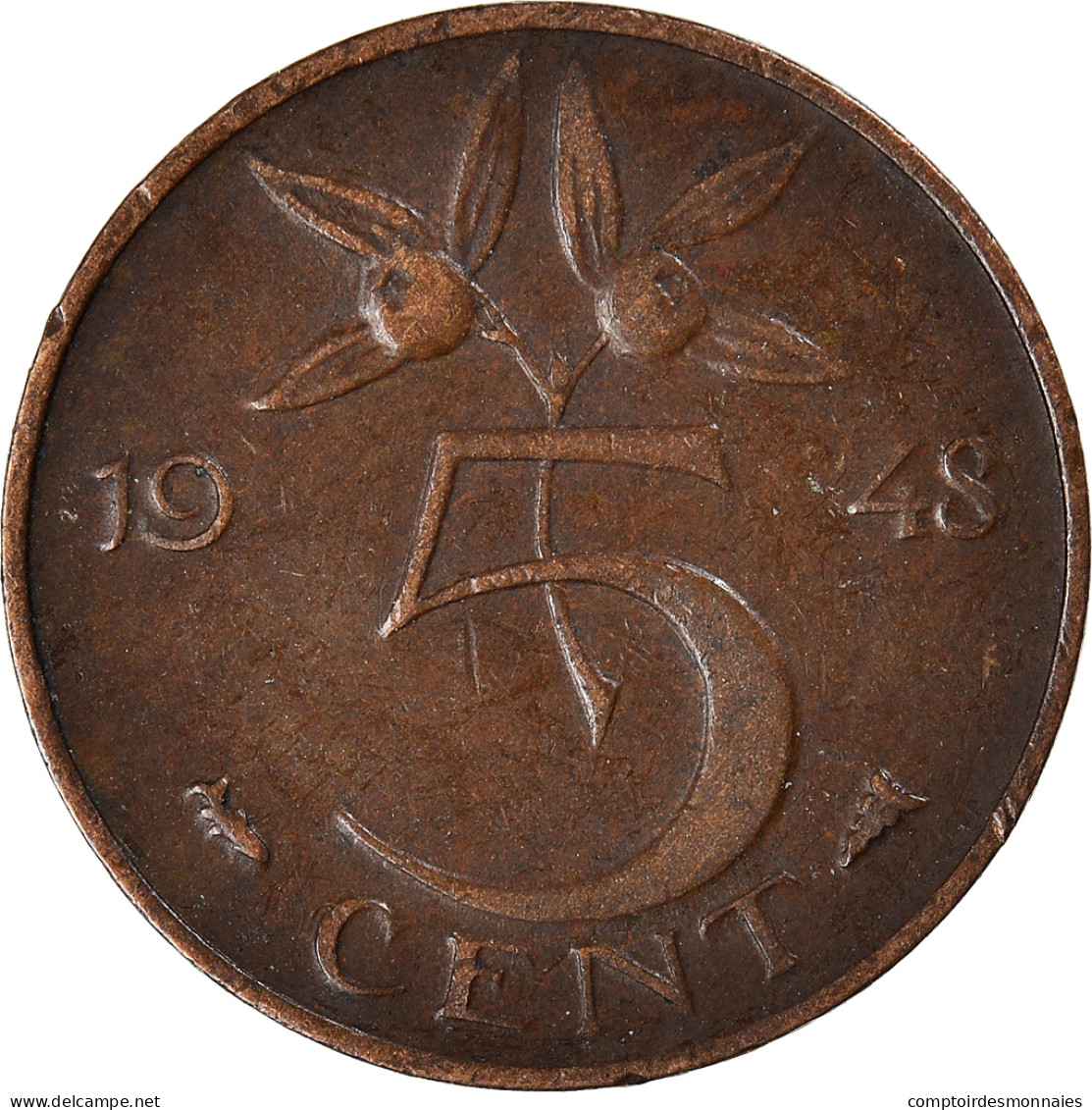 Monnaie, Pays-Bas, 5 Cents, 1948 - 5 Cent