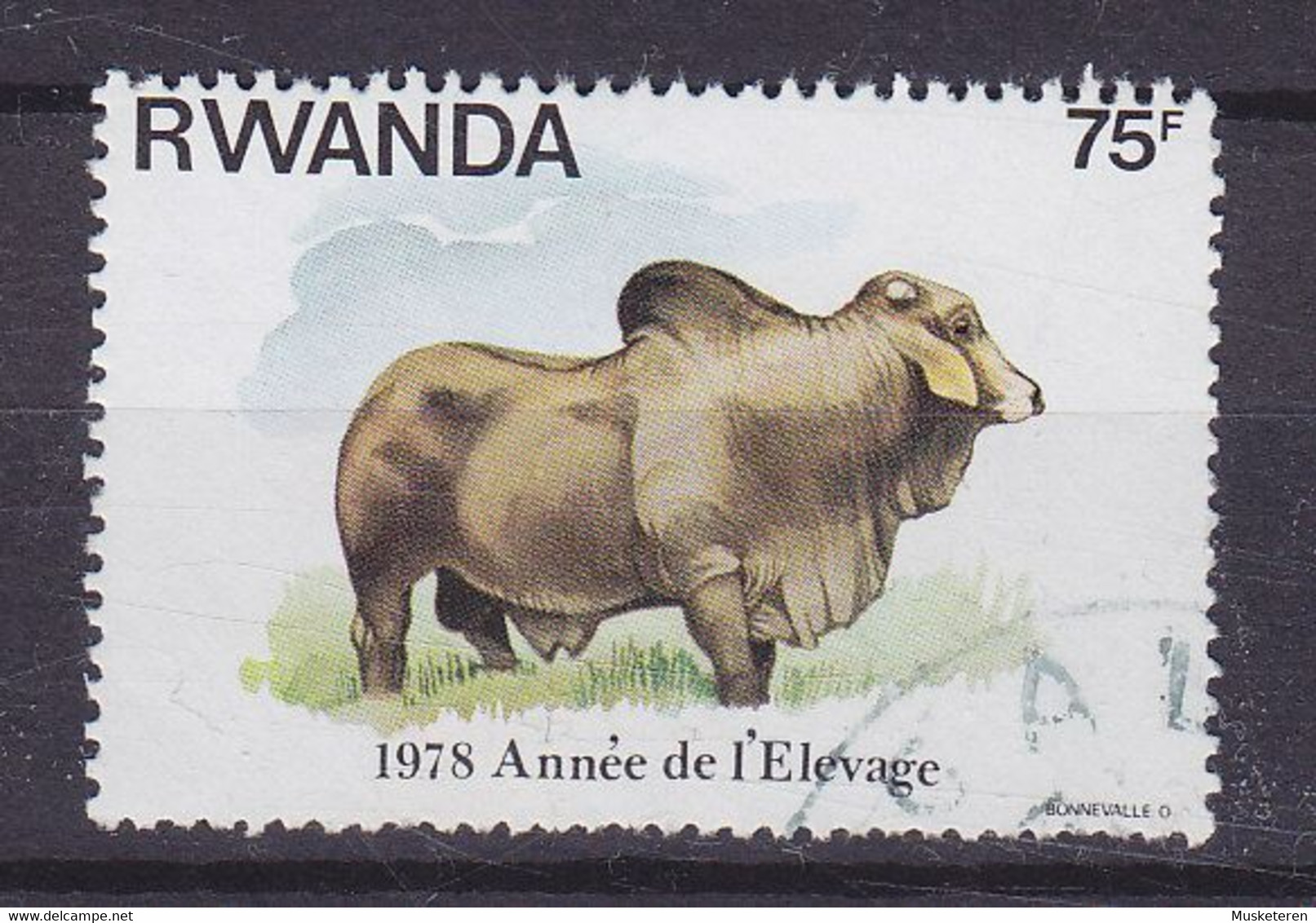 Rwanda 1978 Mi. 973   75 Fr Nationales Jahr Der Haustierzüchtung Buckelrind Anné De L'Elevage - Gebraucht