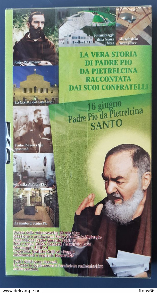 VIDEOCASSETTA VHS "TUTTA LA VITA DI PADRE PIO" - Nuova Blisterata - Dokumentarfilme