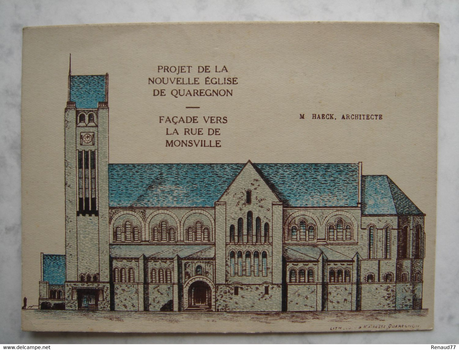 Quaregnon - Projet De La Nouvelle église - Façade Vers La Rue De Monsville - Quaregnon