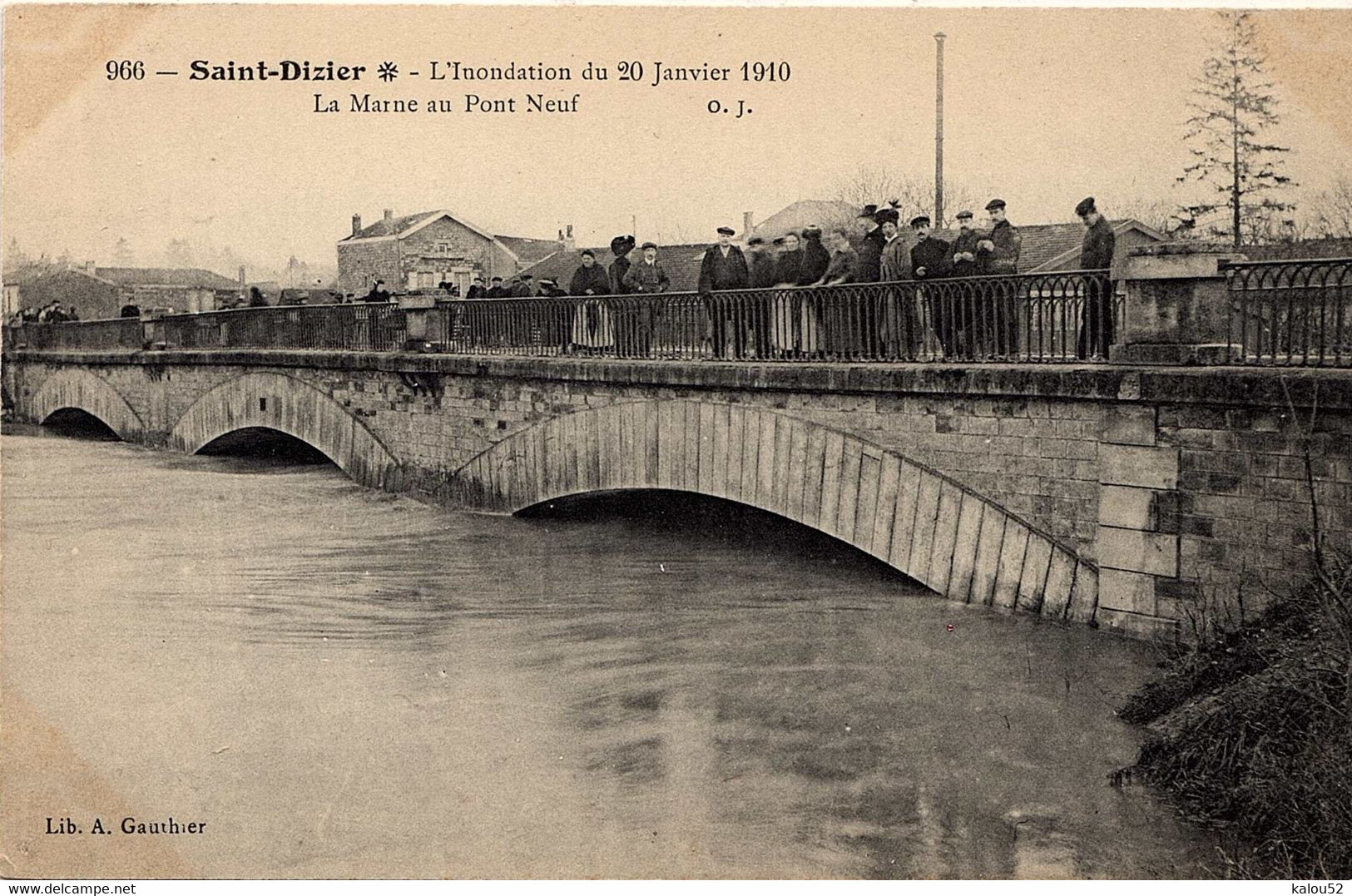 Saint Dizier         L Inondation Du 20 Janvier 1910       La Marne Au Pont Neuf ( Vergy ) - Saint Dizier