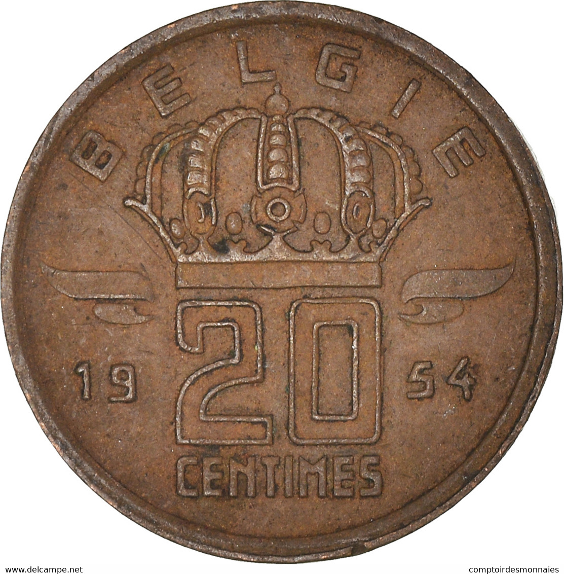 Monnaie, Belgique, 20 Centimes, 1954 - 20 Cents