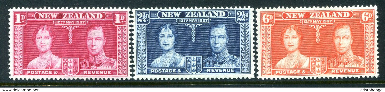 New Zealand 1937 KGVI Coronation Set HM (SG 599-601) - Ungebraucht