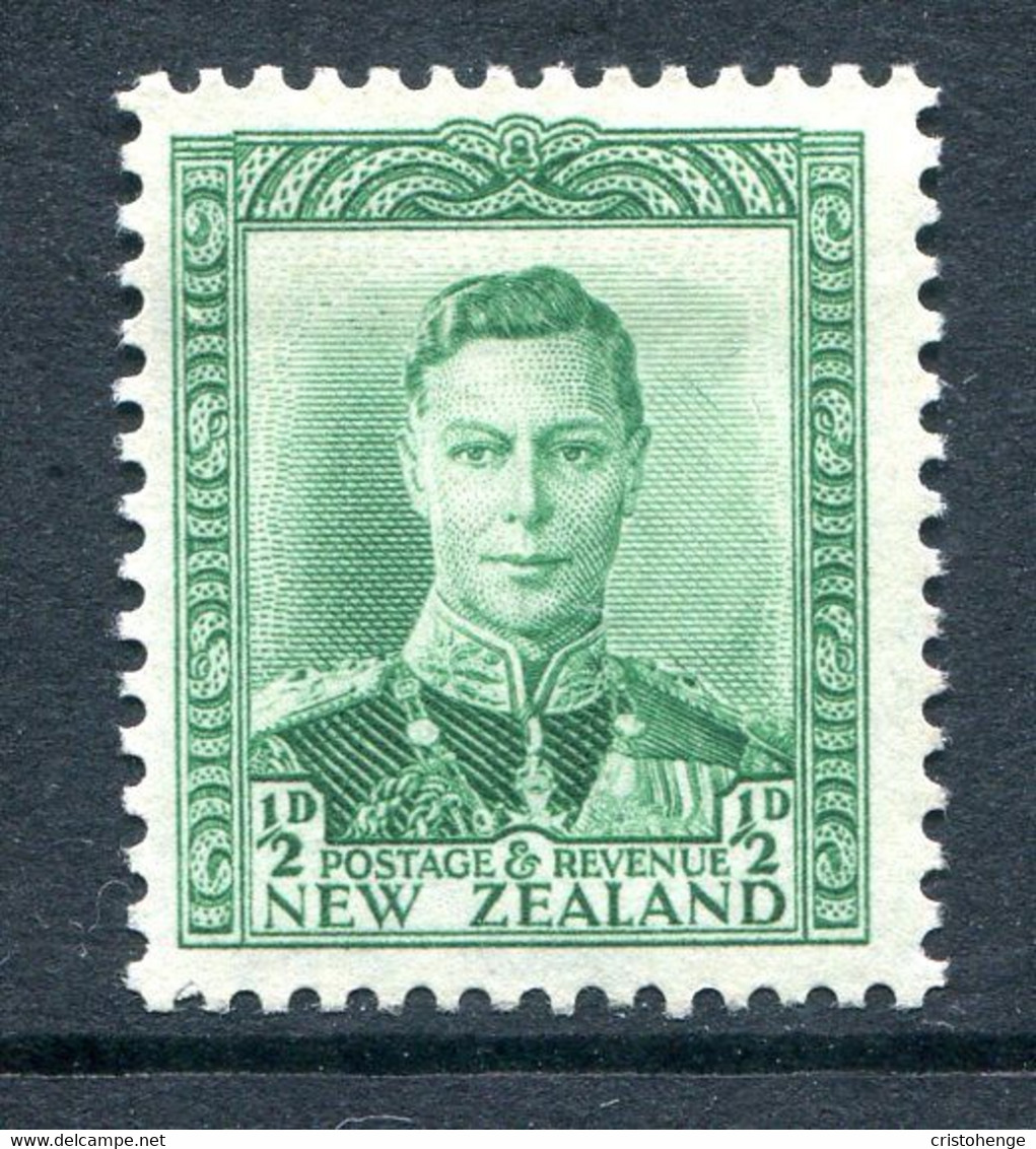 New Zealand 1938-44 King George VI Definitives - ½d Green HM (SG 603) - Unused Stamps