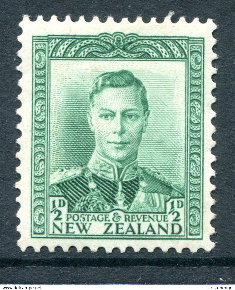 New Zealand 1938-44 King George VI Definitives - ½d Blue-green HM (SG 603) - Unused Stamps